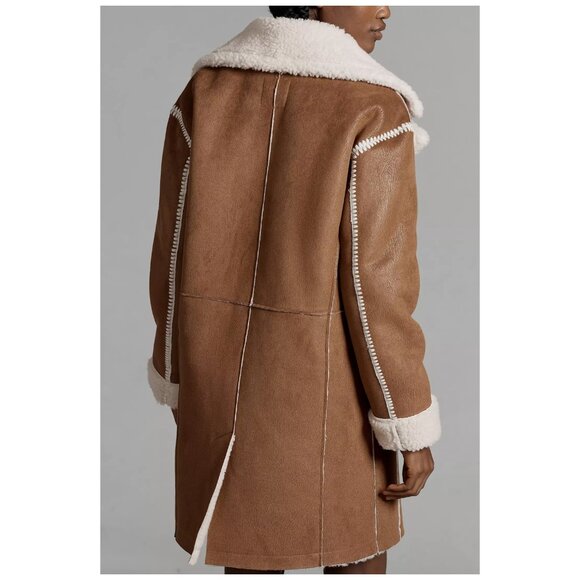 Avec Les Filles | Faux-Shearling and Suede Coat | NWT - Picture 4 of 10
